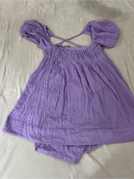 Free People Dresses & Skirts - Free People Lavender Puff Sleeve Mini Dress
